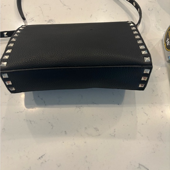 NWOT Black Studded Leather Crossbody Bag - Picture 4 of 4